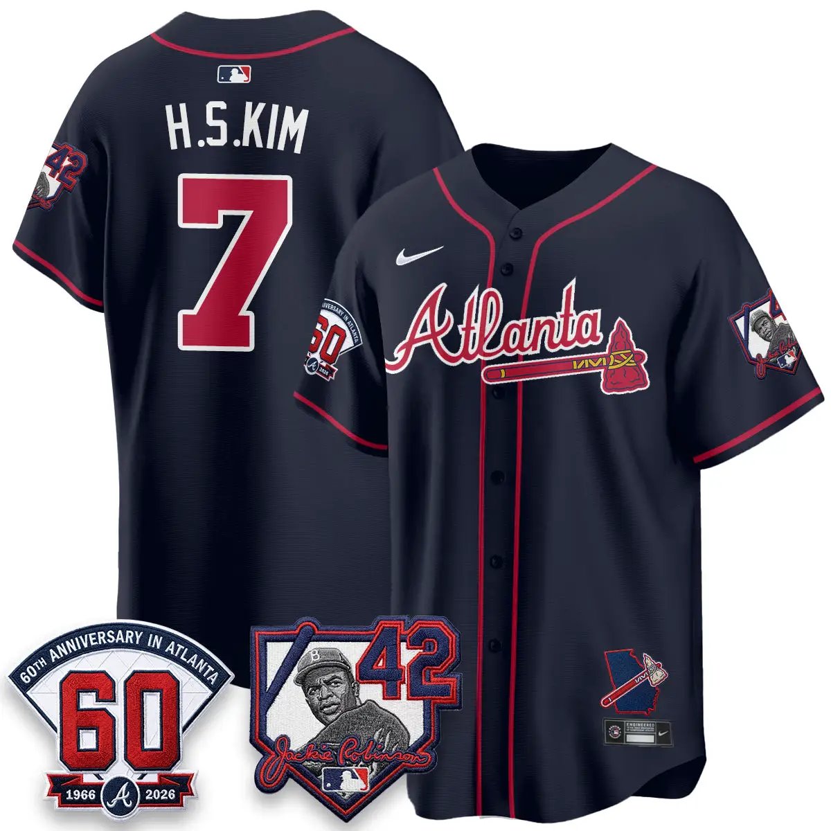 ATL 2026 Jackie Robinson Day Vapor Limited Jersey - All Stitched by Atlanta Braves