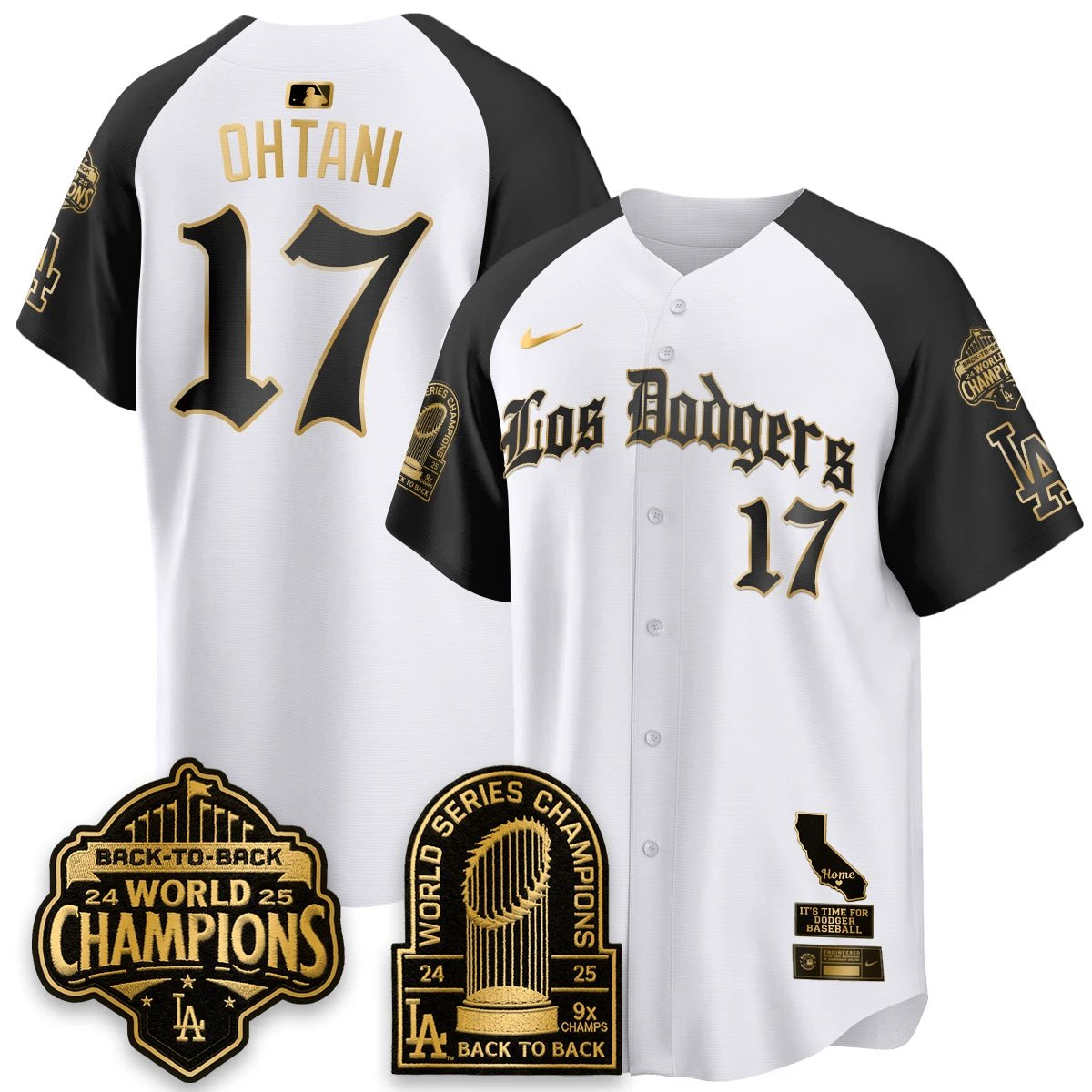 Los Angeles Dodgers World Series Champions Vapor Premier Limited Gothic Edition Jersey - All Stitched by Los Angeles Dodgers