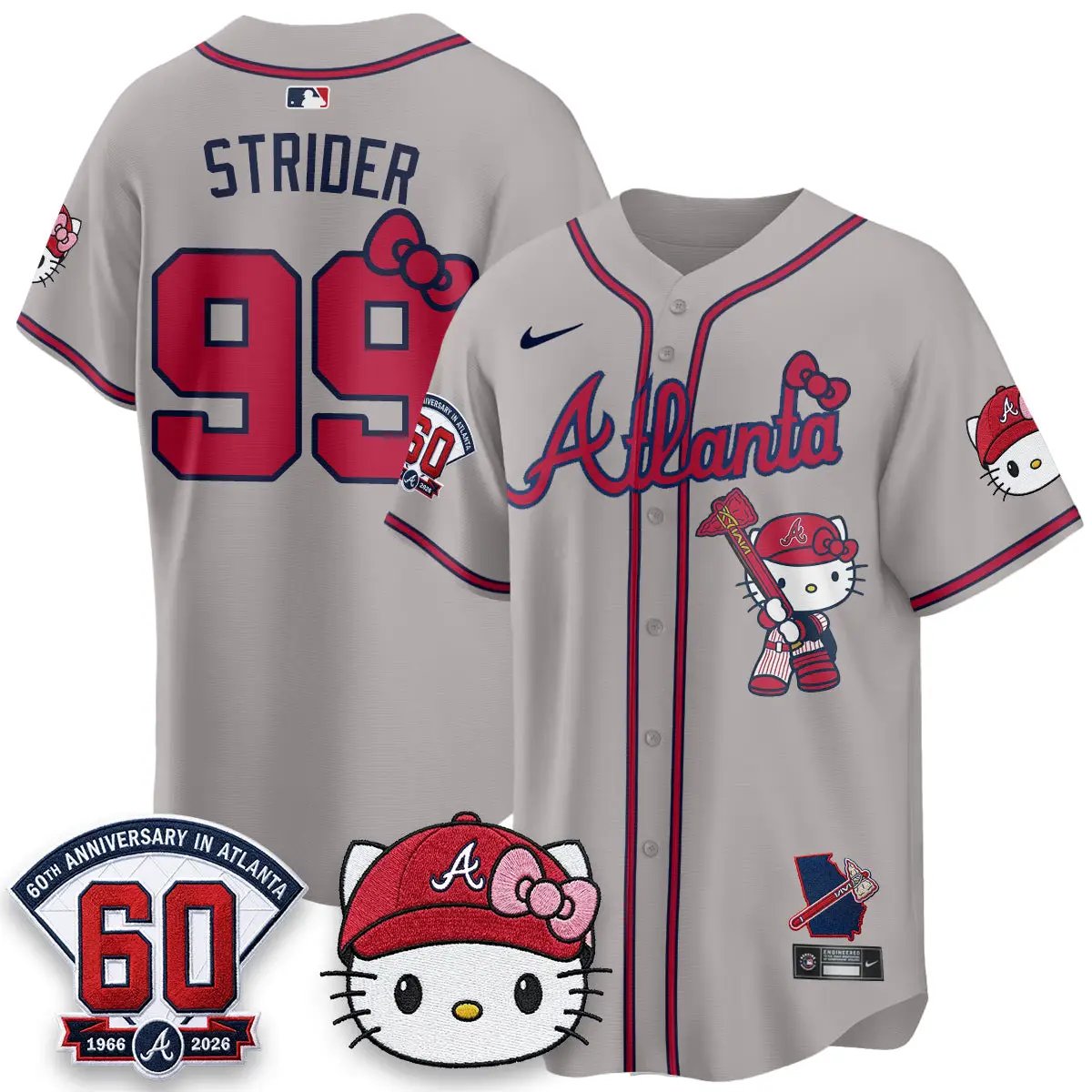 Atlanta Braves x Meow KT 2026 Vapor Limited Jersey - All Stitched by Atlanta Braves