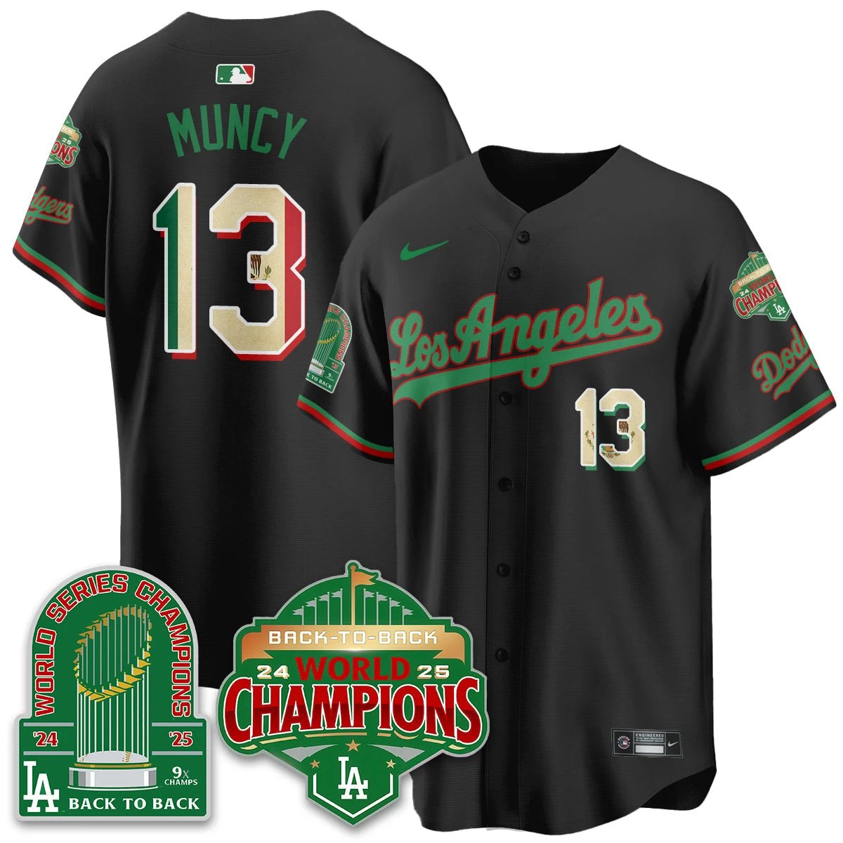 LAD Mexico Vapor Limited Jersey - 9x & B2B Champs - All Stitched by Los Angeles Dodgers