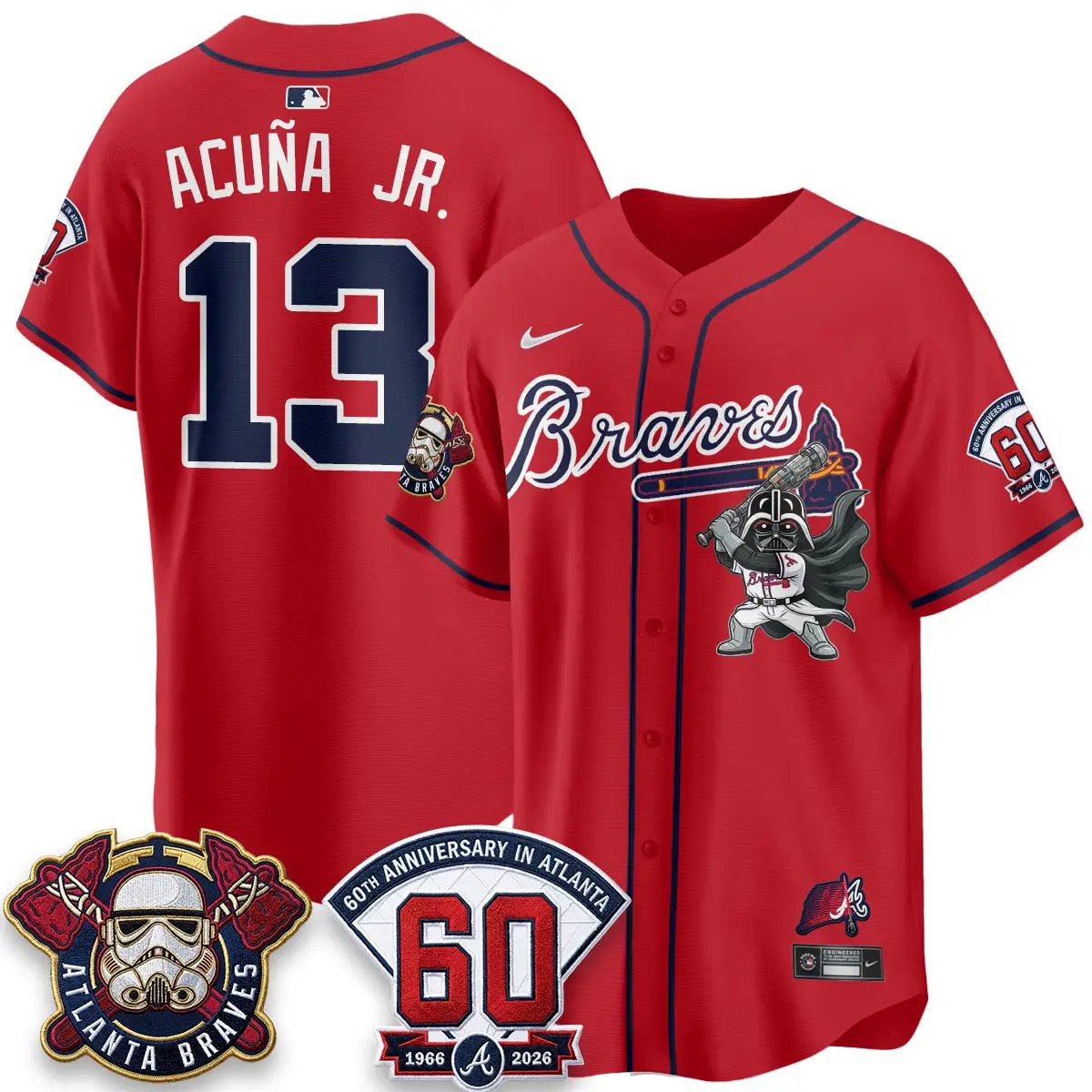 Atlanta Braves x SW Vapor Limited Jersey - Stitched by Atlanta Braves