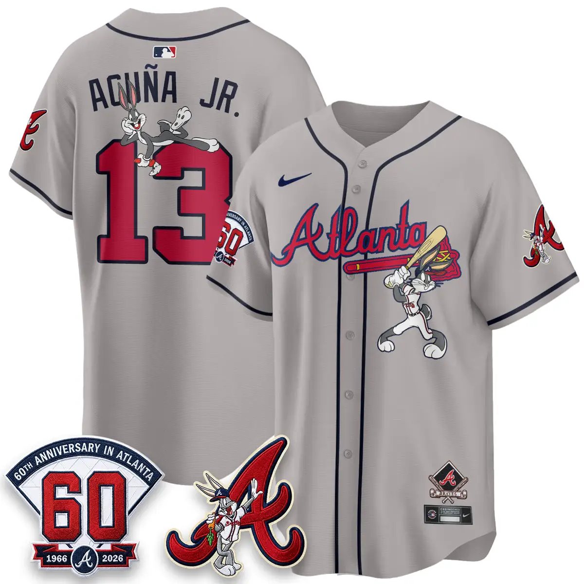 ATL x Bunny Vapor Premier Limited Jersey - Stitched by Atlanta Braves