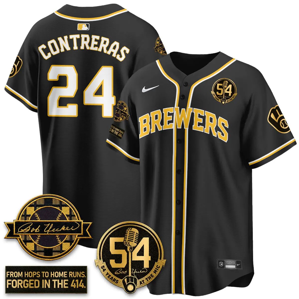 MIL 2026 Black Out Style Limited Vapor Jersey - All Stitched by Milwaukee Brewers
