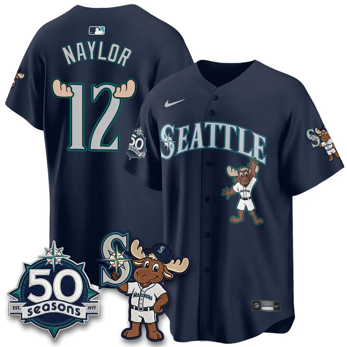 SEA Mascot Jersey - All Stitched by Seattle Mariners