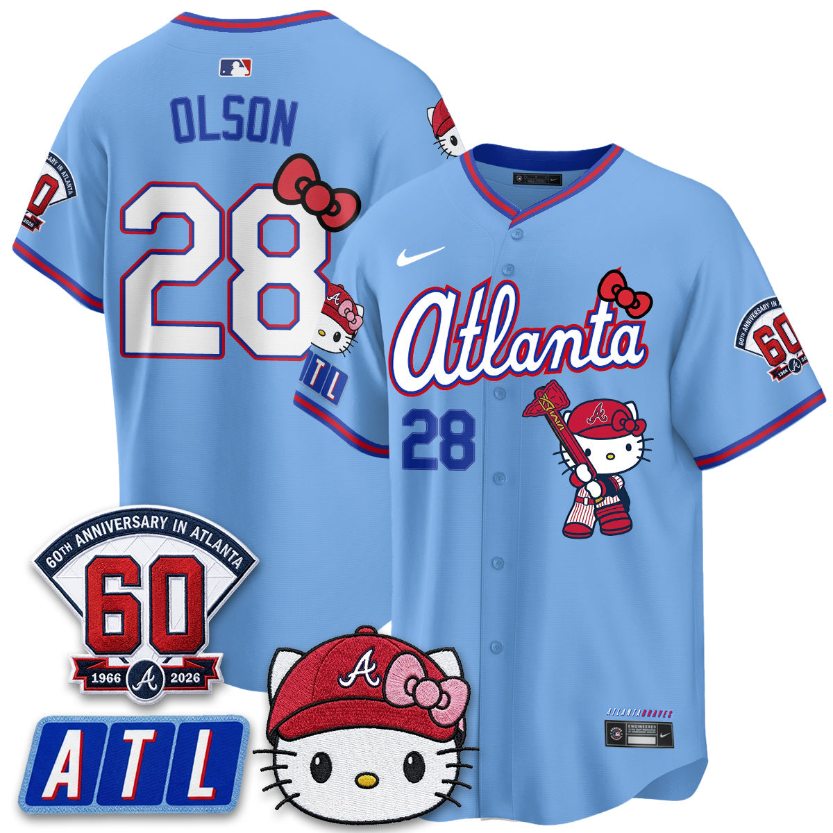 Atlanta Braves x Meow KT 2026 Vapor Limited Jersey - All Stitched by Atlanta Braves