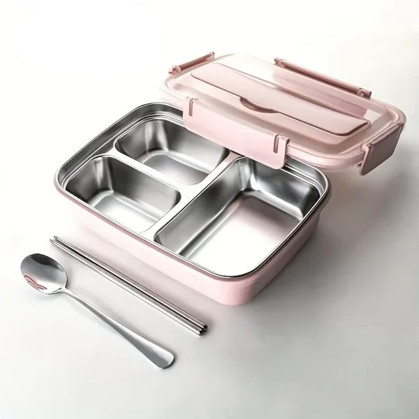 Leak-proof lunch box made of stainless steel with 3/4 compartments Bowlift by Bowlift