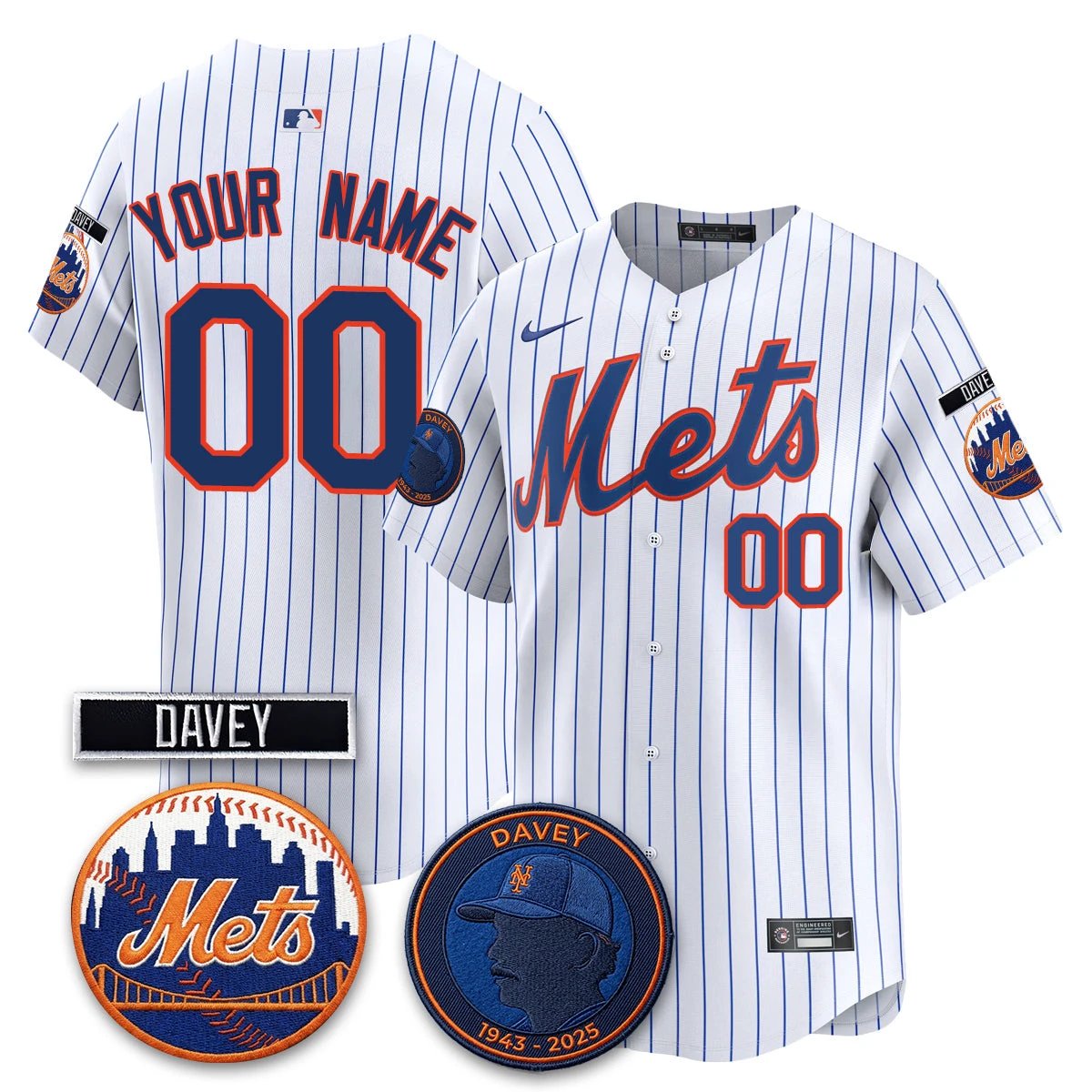 New York Mets 2026 Davey Johnson In Memoriam Vapor Limited Custom Jersey - All Stitched by New York Mets