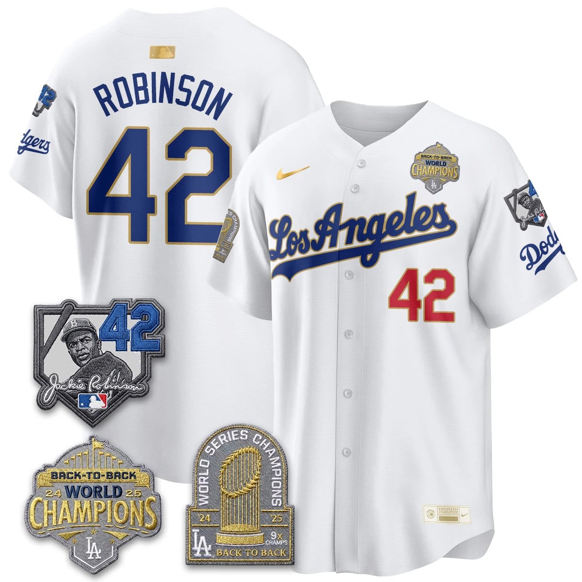 Los Angeles Dodgers 2026 New Era Gold Collection Vapor Limited Jersey - B2B Champs - All Stitched by Los Angeles Dodgers