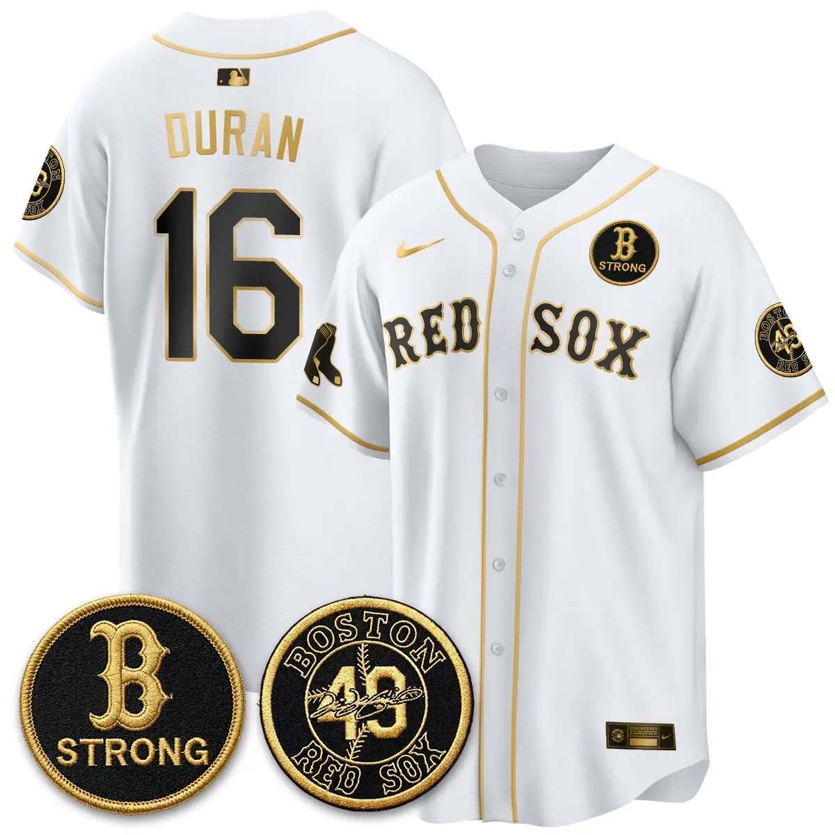 BOS Tim Wakefield Memorial Patch Vaper Premier Limited Jersey - All Stitched V2 by Boston Red Sox