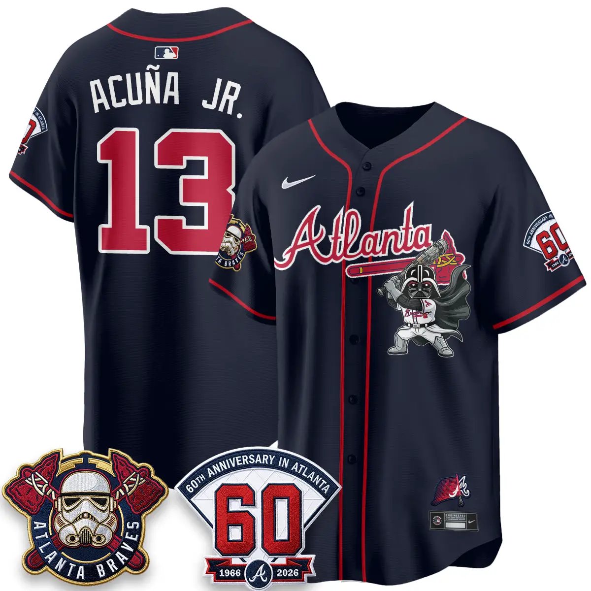 Atlanta Braves x SW Vapor Limited Jersey - Stitched by Atlanta Braves