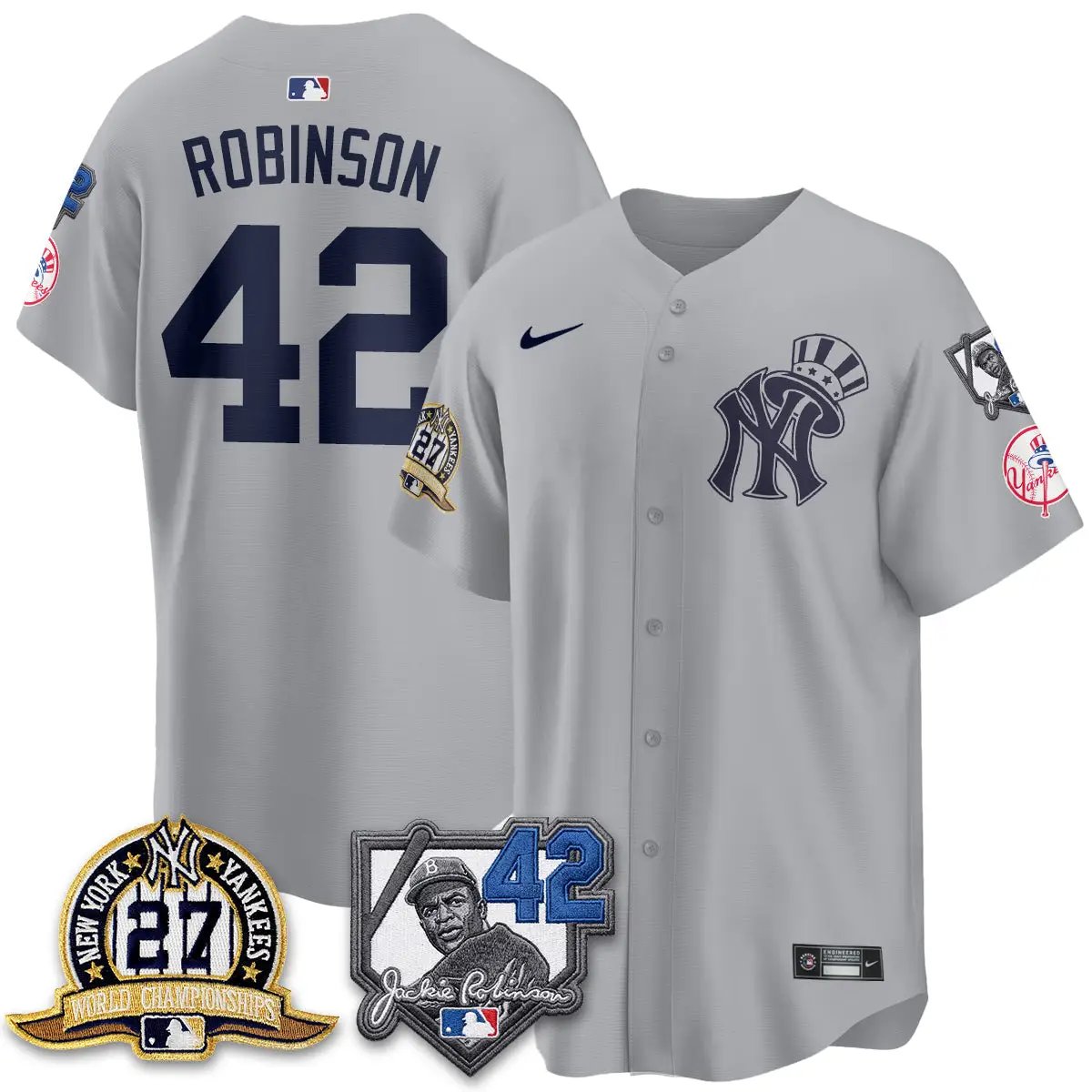 New York Yankees 2026 Jackie Robinson Day Vapor Limited Gold Edition Jersey - All Stitched - V2 by New York Yankees