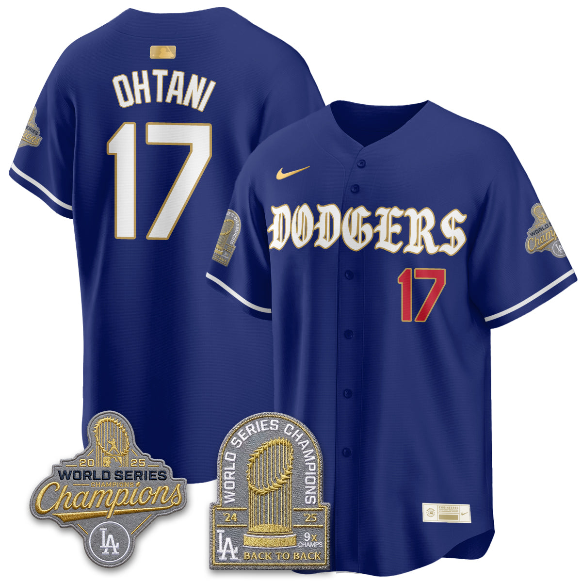 LAD Vapor Limited Jersey - Back to Back 9x Champs - All Stitched by Los Angeles Dodgers