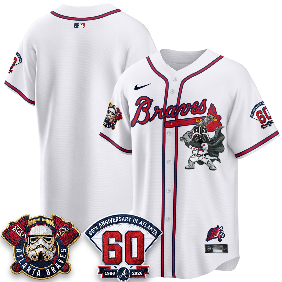 Atlanta Braves x SW Vapor Limited Jersey - Stitched by Atlanta Braves