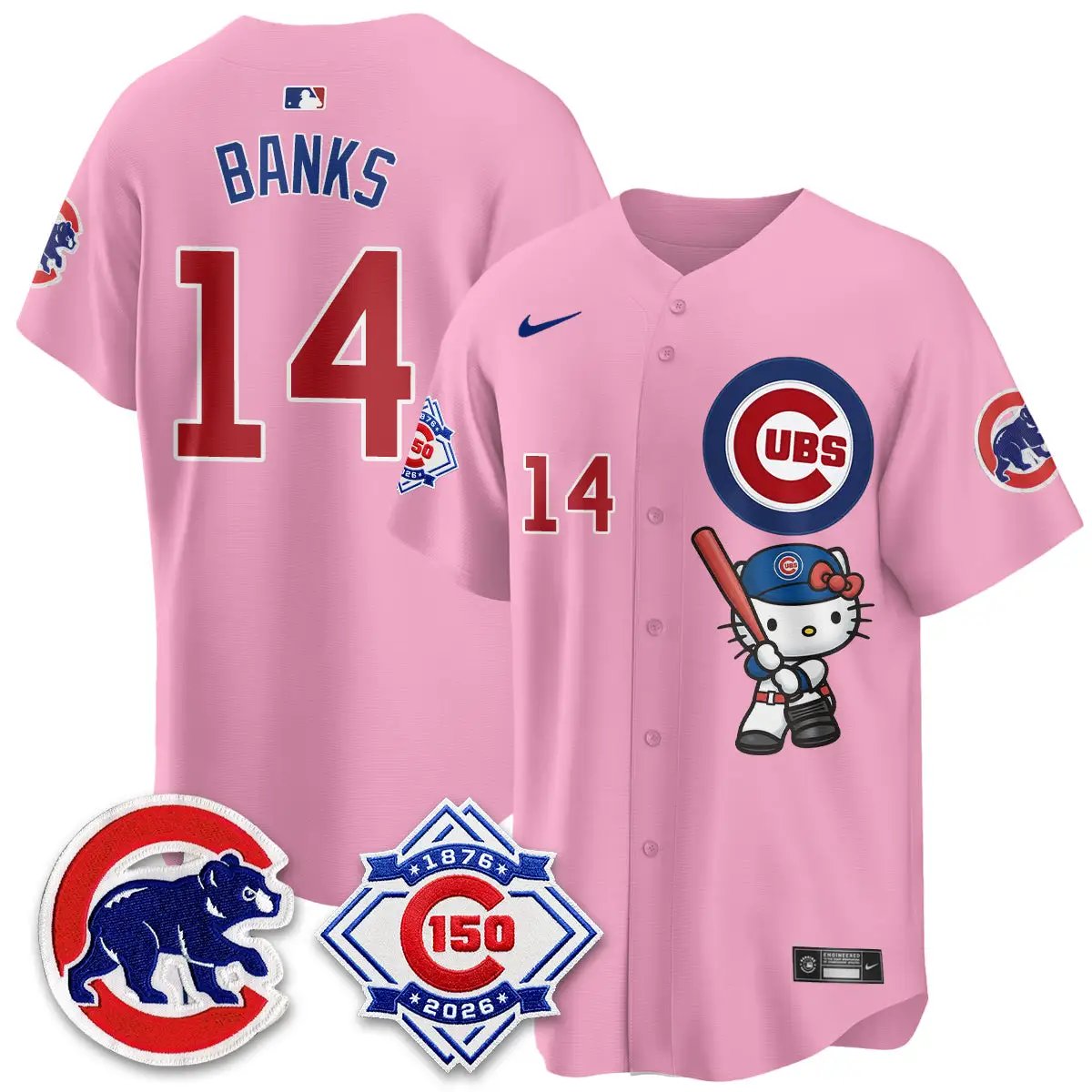 Chicago Cubs x Meow KT Vapor Premier Limited Jersey - All Stitched by Chicago Cubs