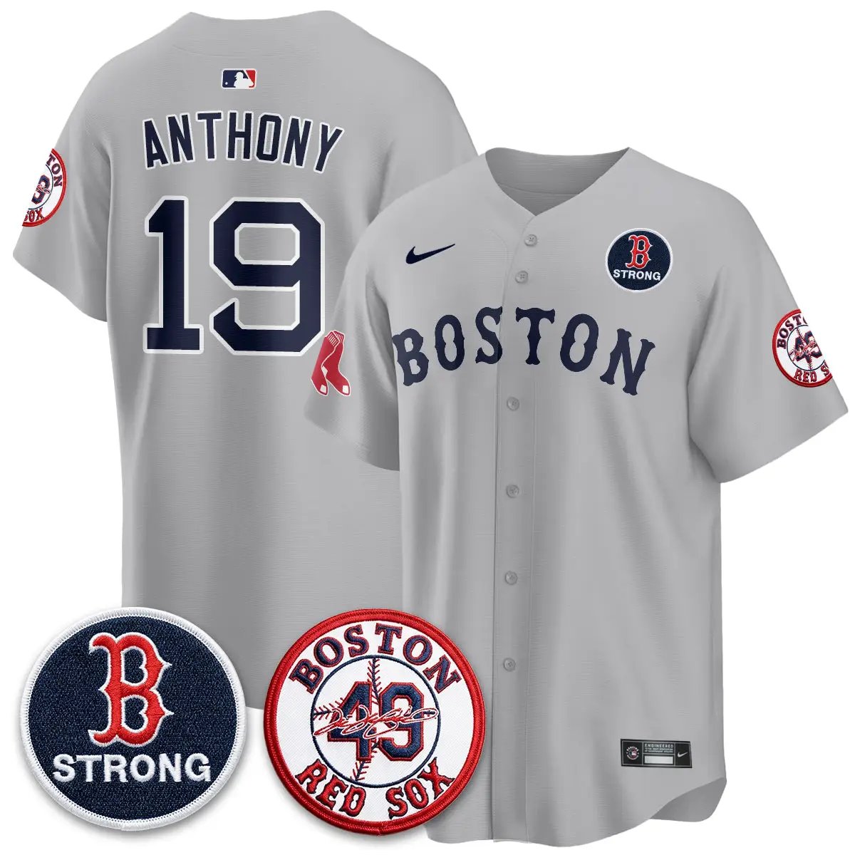 BOS Tim Wakefield Memorial Patch Vaper Premier Limited Jersey - All Stitched V2 by Boston Red Sox