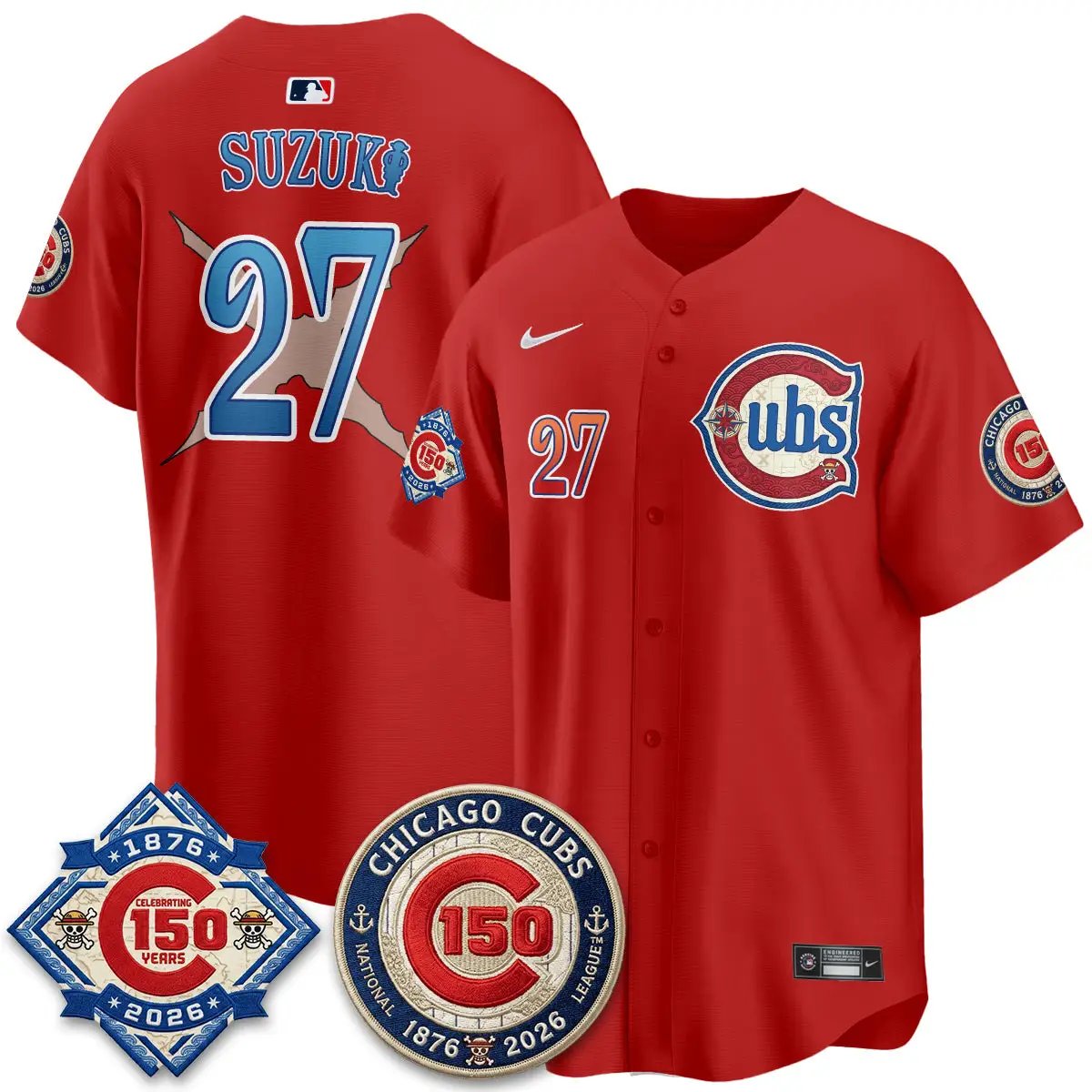 CHC x Japanese Cartoon Limited Jersey - Stitched by Chicago Cubs
