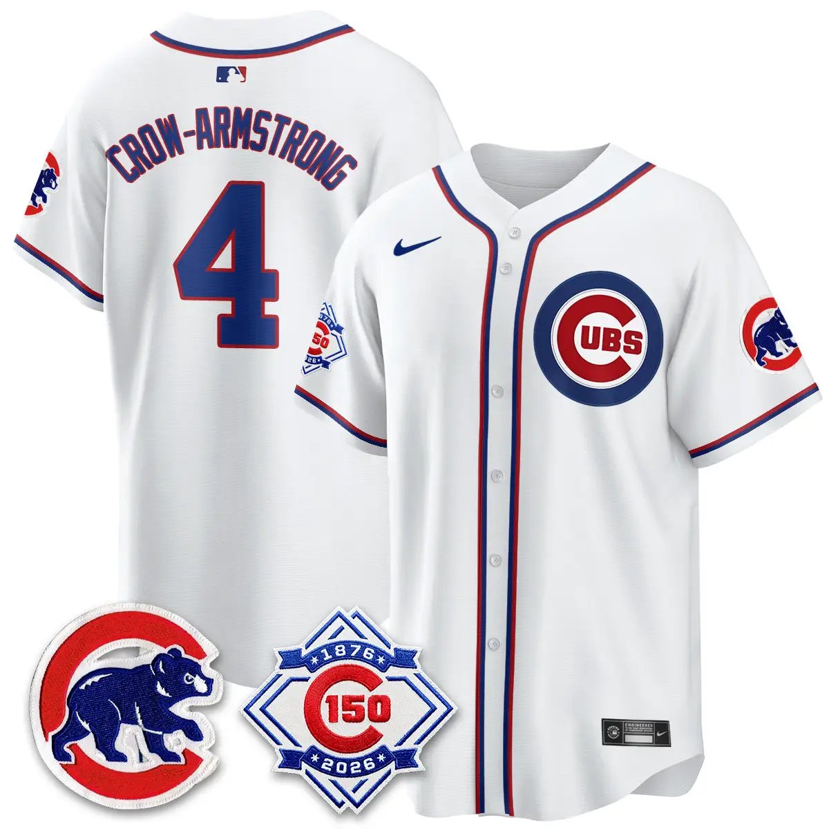 Chicago Cubs 150th Anniversary Black Out Style Vapor Premier Limited Jersey - All Stitched by Chicago Cubs