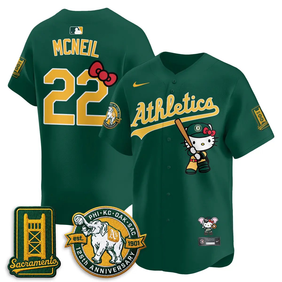 Oakland Athletics x Meow KT 2026 Vapor Limited Jersey - Stitched by Oakland Athletics