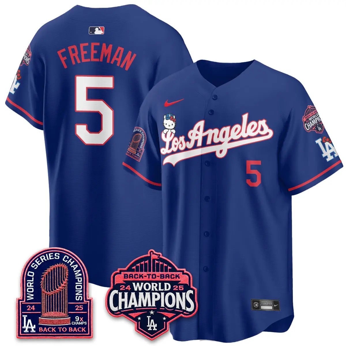 LAD x Hello Kitty Night 2026 Vapor Jersey - All Stitched - V2 by Los Angeles Dodgers
