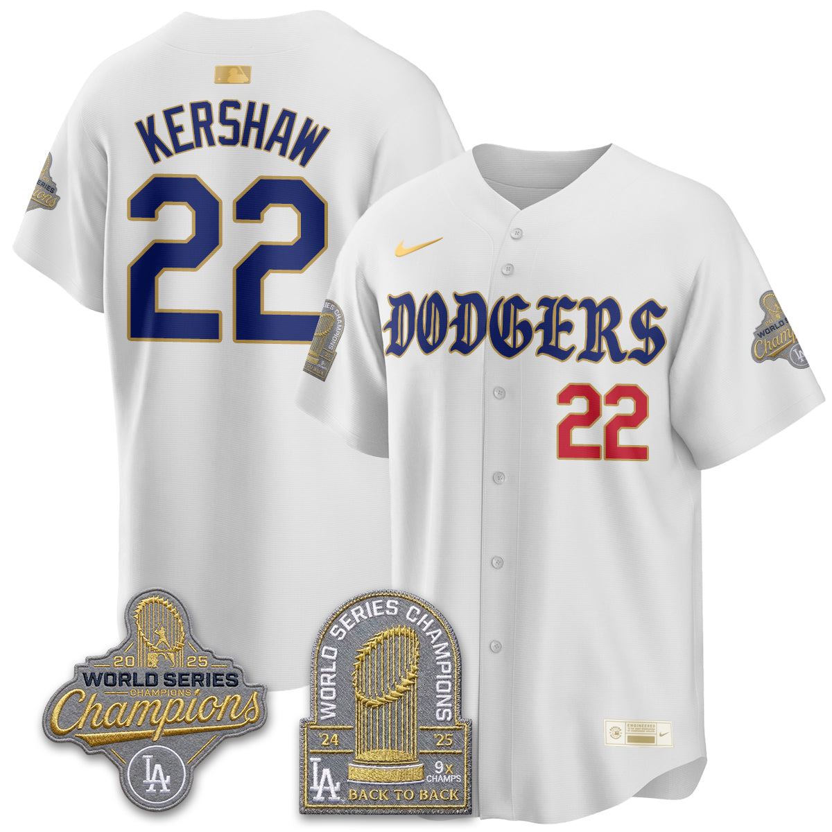 LAD Vapor Limited Jersey - Back to Back 9x Champs - All Stitched by Los Angeles Dodgers