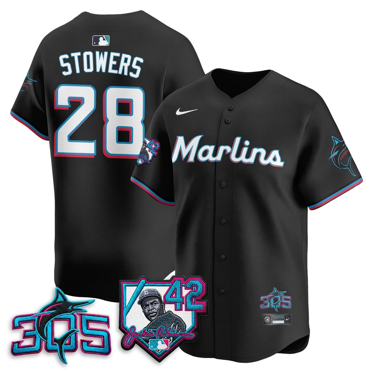MIA 2026 Jackie Robinson New Era Vapor Limited Jersey - All Stitched by Miami Marlins
