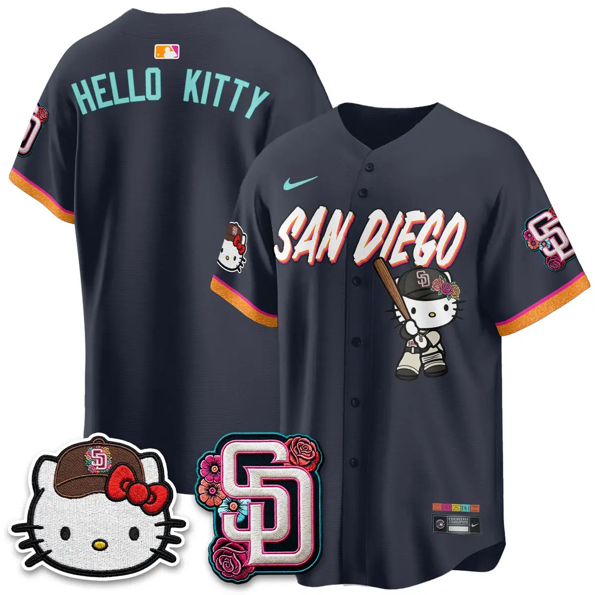 SD 2026 City Connect x Meow KT Vapor Limited Jersey - All Stitched by San Diego Padres