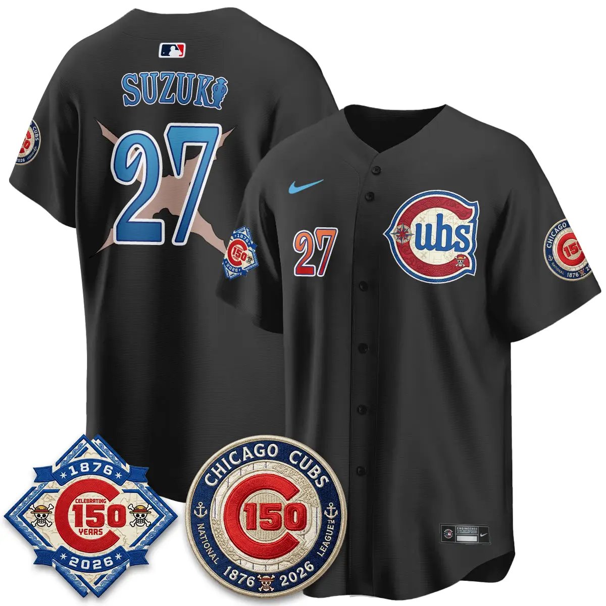 CHC x Japanese Cartoon Limited Jersey - Stitched by Chicago Cubs