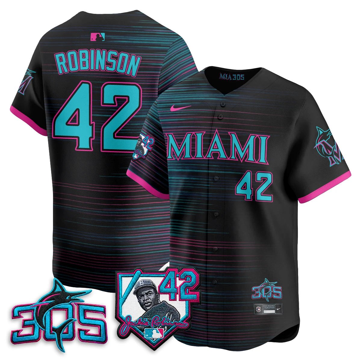 MIA 2026 Jackie Robinson New Era Vapor Limited Jersey - All Stitched by Miami Marlins