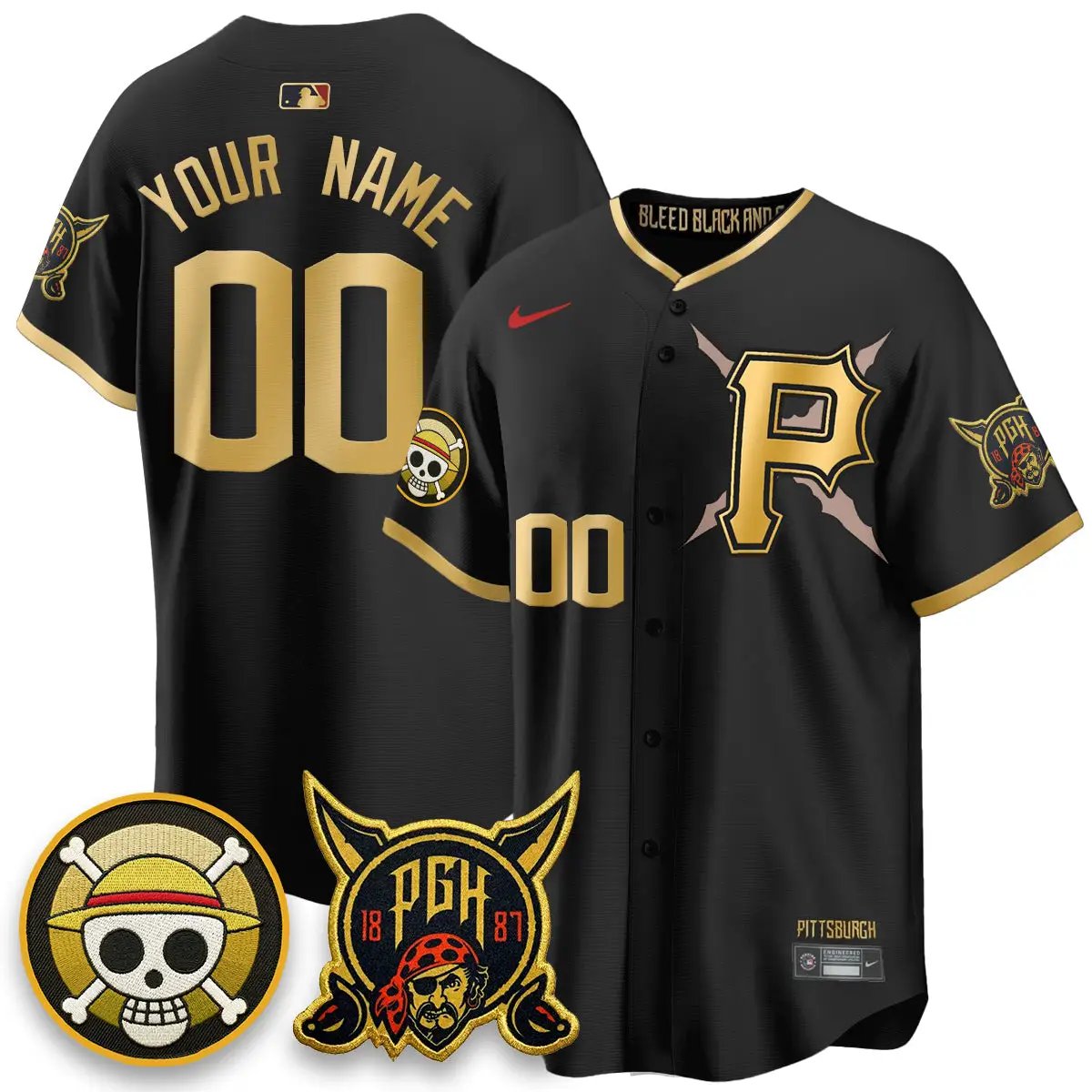 PIT 2026 City Connect x One Piece Vapor Limited Custom Jersey - All Stitched by Pittsburgh Pirates