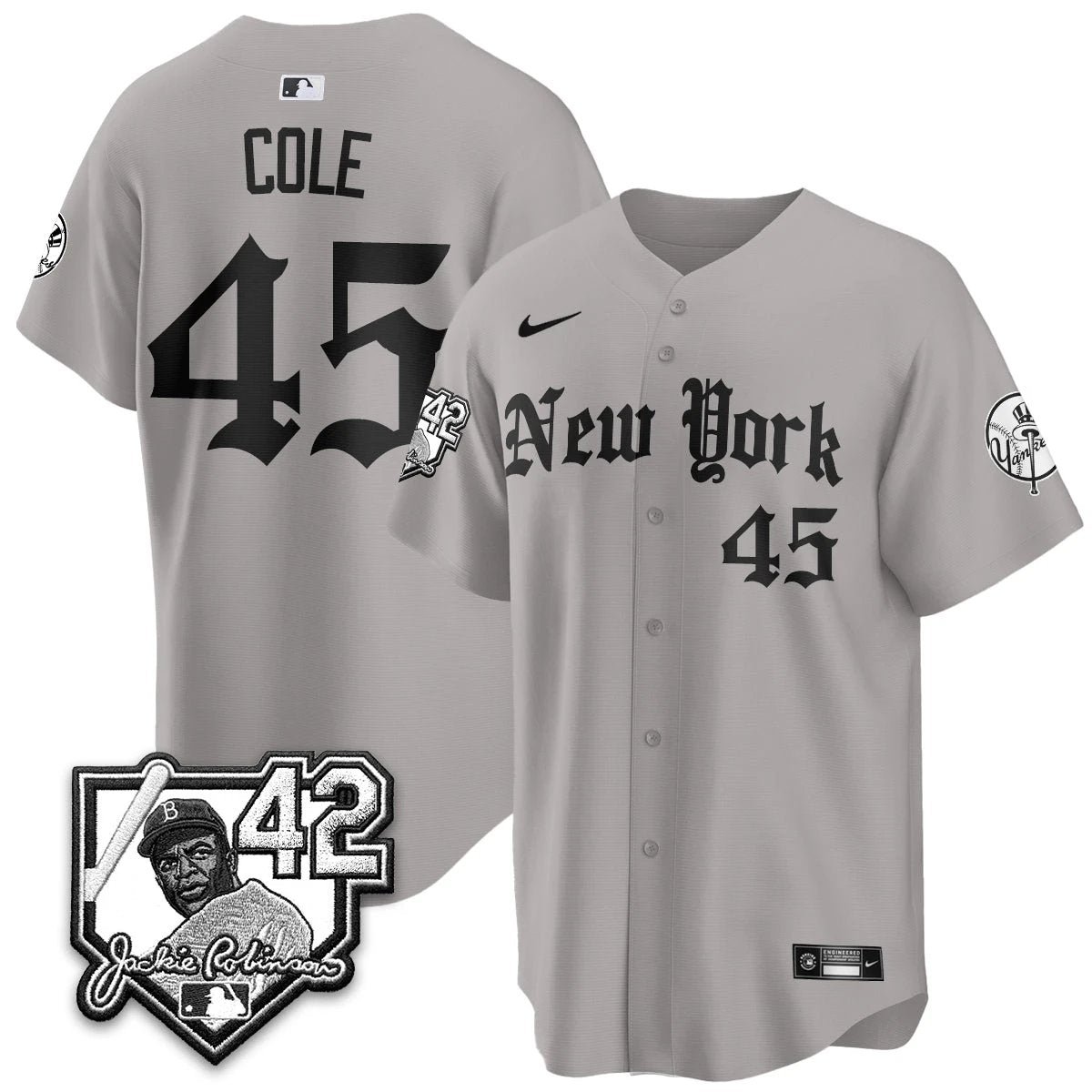 NYY 2026 Jackie Robinson Day Gothic Vapor Limited Jersey - All Stitched by New York Yankees