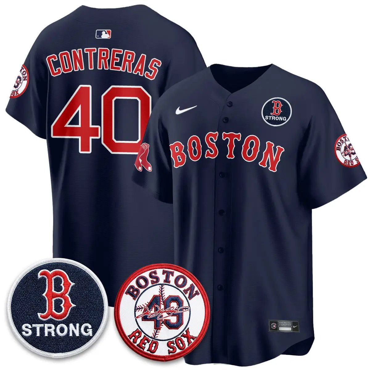 BOS Tim Wakefield Memorial Patch Vaper Premier Limited Jersey - All Stitched V2 by Boston Red Sox