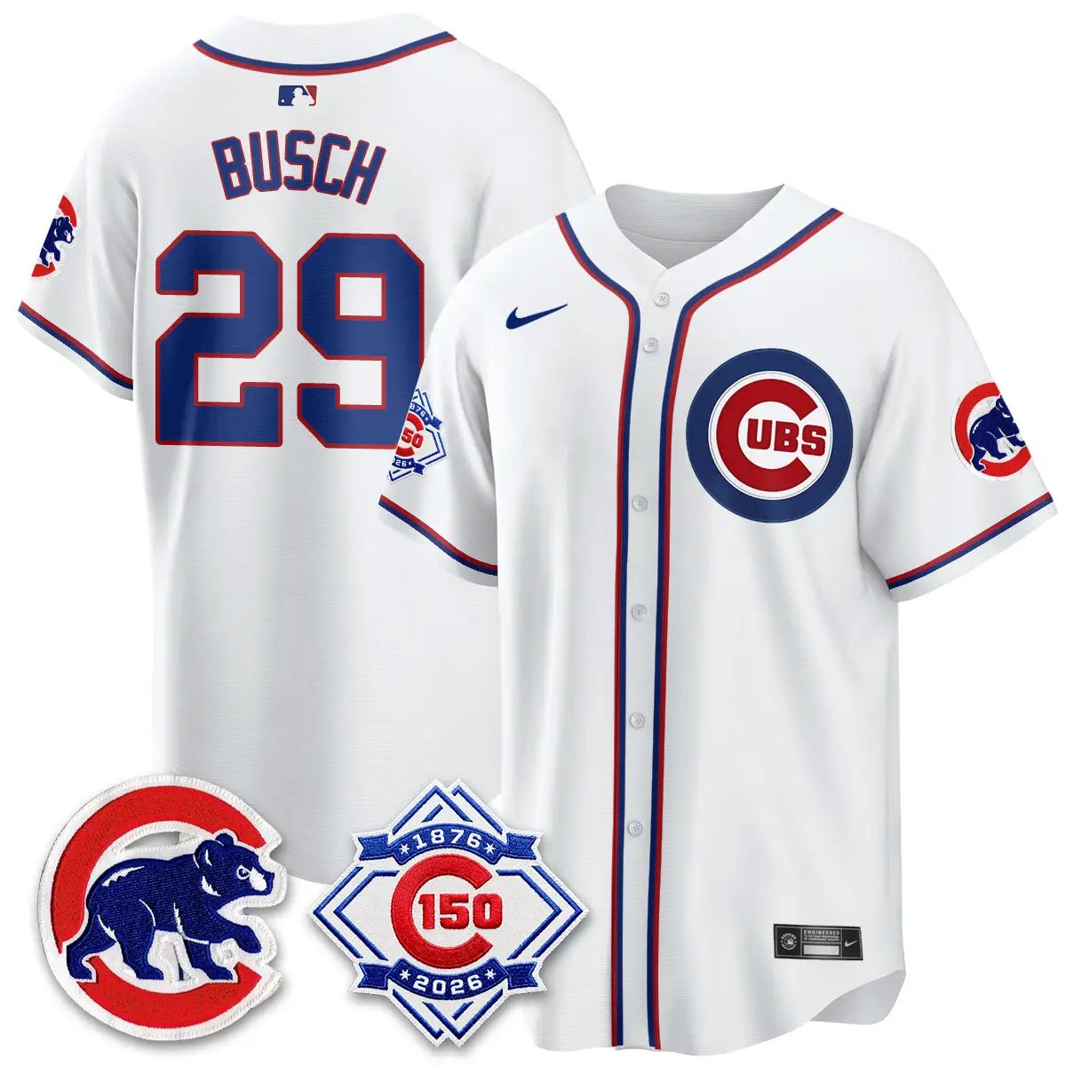 Chicago Cubs 150th Anniversary Black Out Style Vapor Premier Limited Jersey - All Stitched by Chicago Cubs