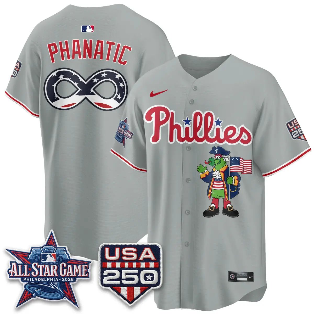 PHI 2026 All Star Phanatic Edition Vapor Jersey - Stitched by Philadelphia Phillies