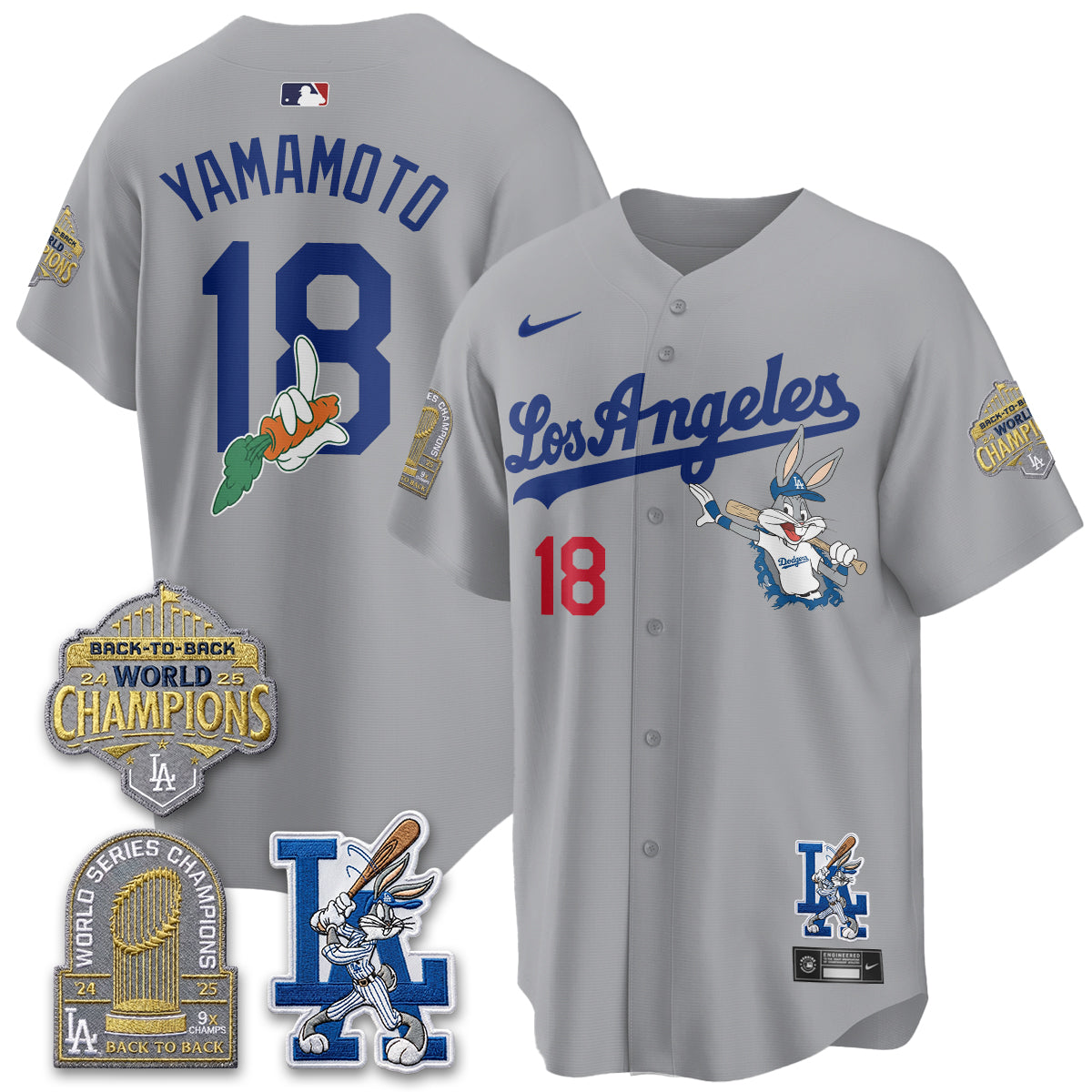 LAD Bunny Vapor Limited Jersey - All Stitched by Los Angeles Dodgers