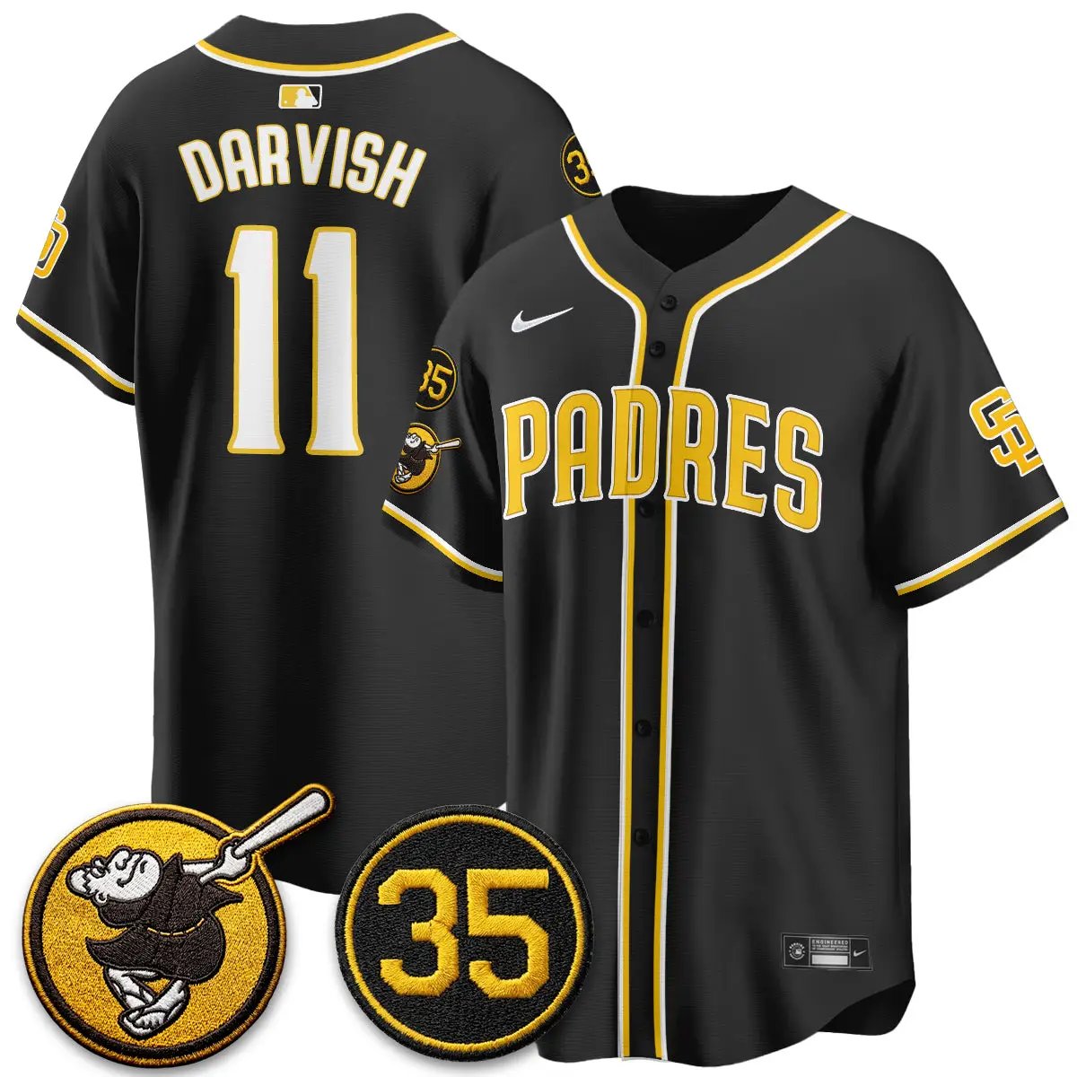 SD 2026 Black Out Style Limited Vapor Jersey - All Stitched by San Diego Padres