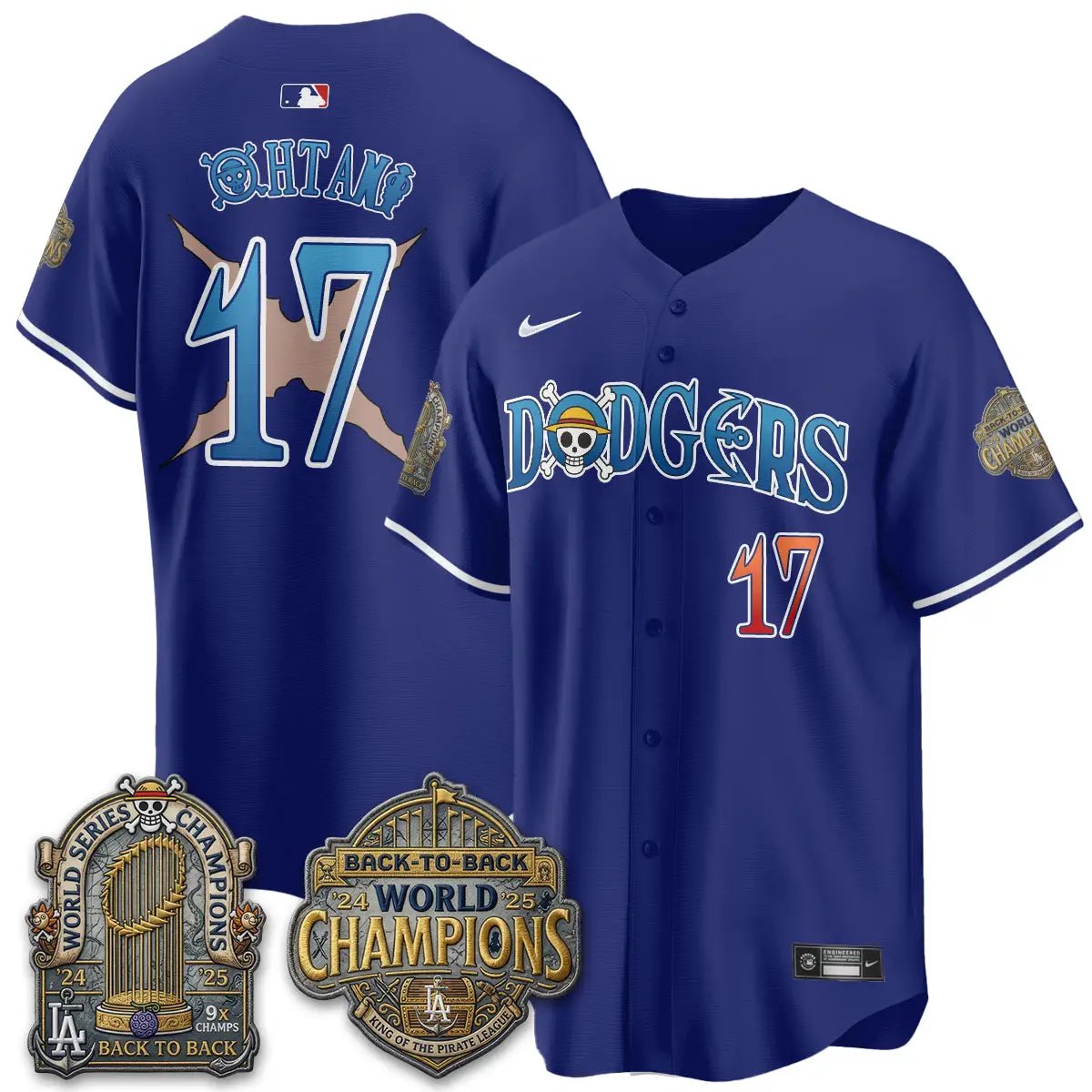 LAD Japanese Cartoon Vapor Limited Jersey - Stitched by Los Angeles Dodgers