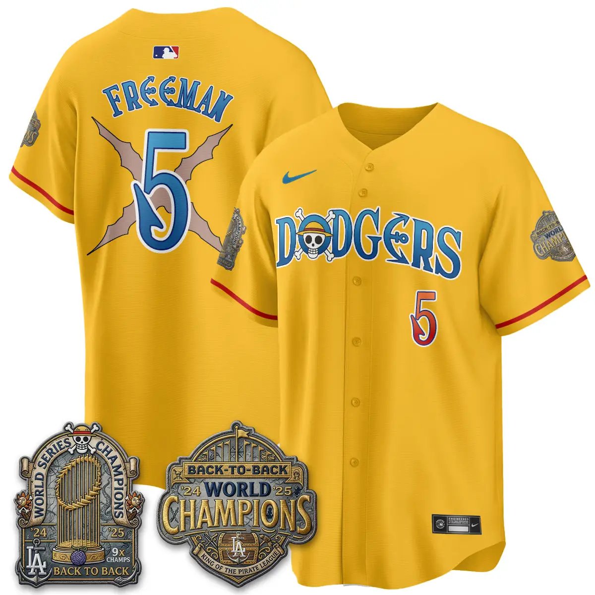 LAD Japanese Cartoon Vapor Limited Jersey - Stitched by Los Angeles Dodgers