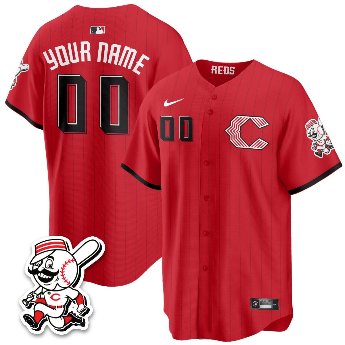 Cincinnati Reds 2026 City Connect Limited Custom Vapor Jersey - All Stitched by Cincinnati Reds