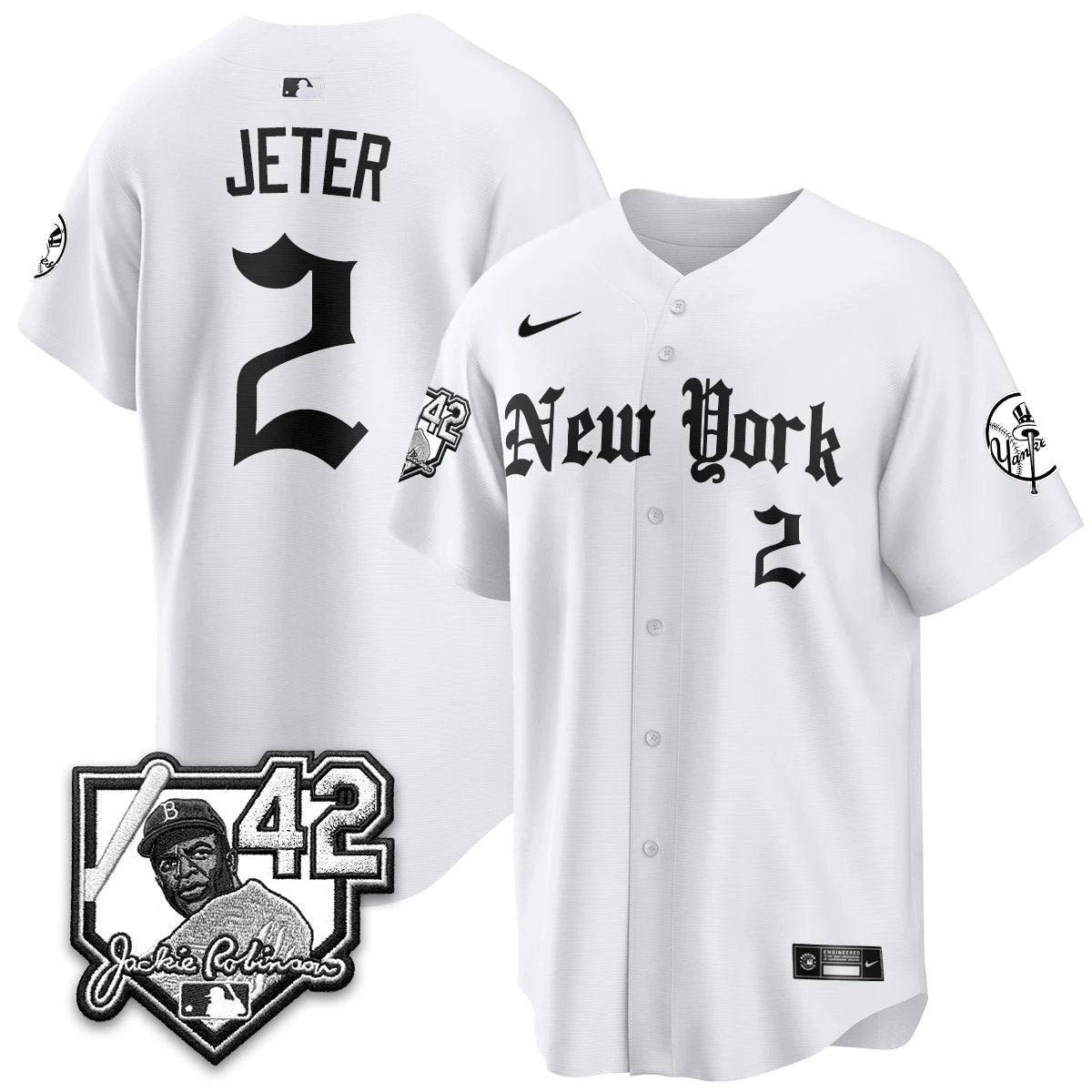 NYY 2026 Jackie Robinson Day Gothic Vapor Limited Jersey - All Stitched by New York Yankees