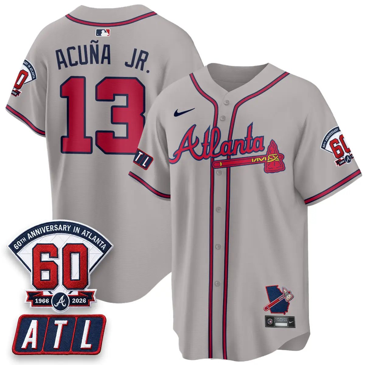 ATL 2026 60th Anniversary Vapor City Connect Limited Jersey - All Stitched by Atlanta Braves