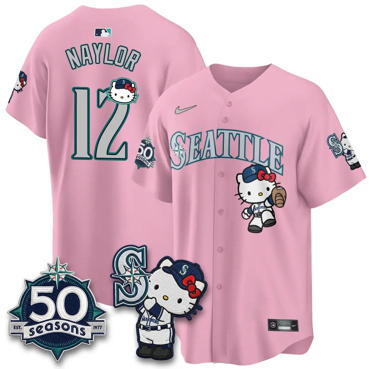SEA x Meow KT Night Limited Jersey - All Stitched V2 by Seattle Mariners