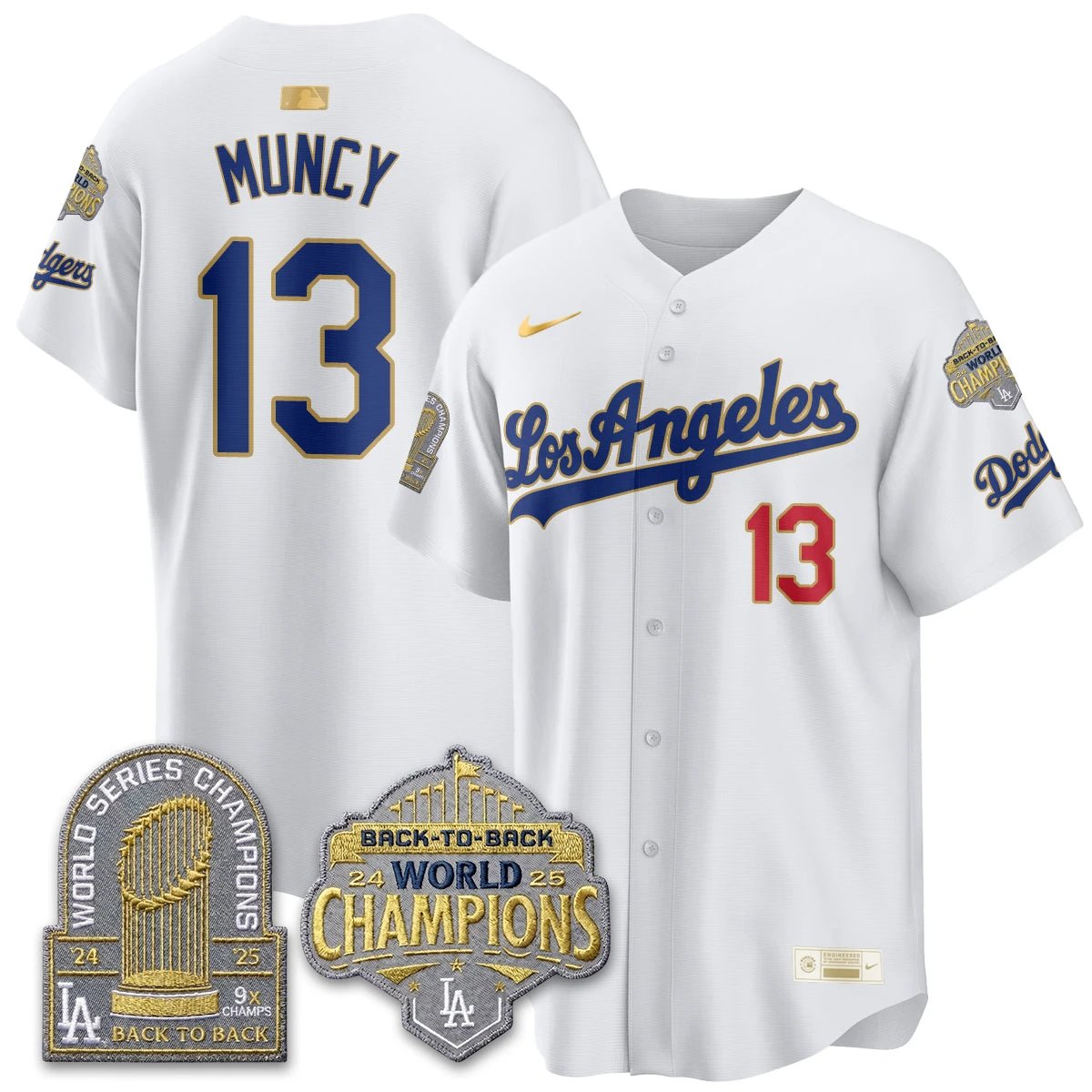 LAD Gold Collection Vapor Limited Jersey - 9x & B2B Champs - All Stitched by Los Angeles Dodgers