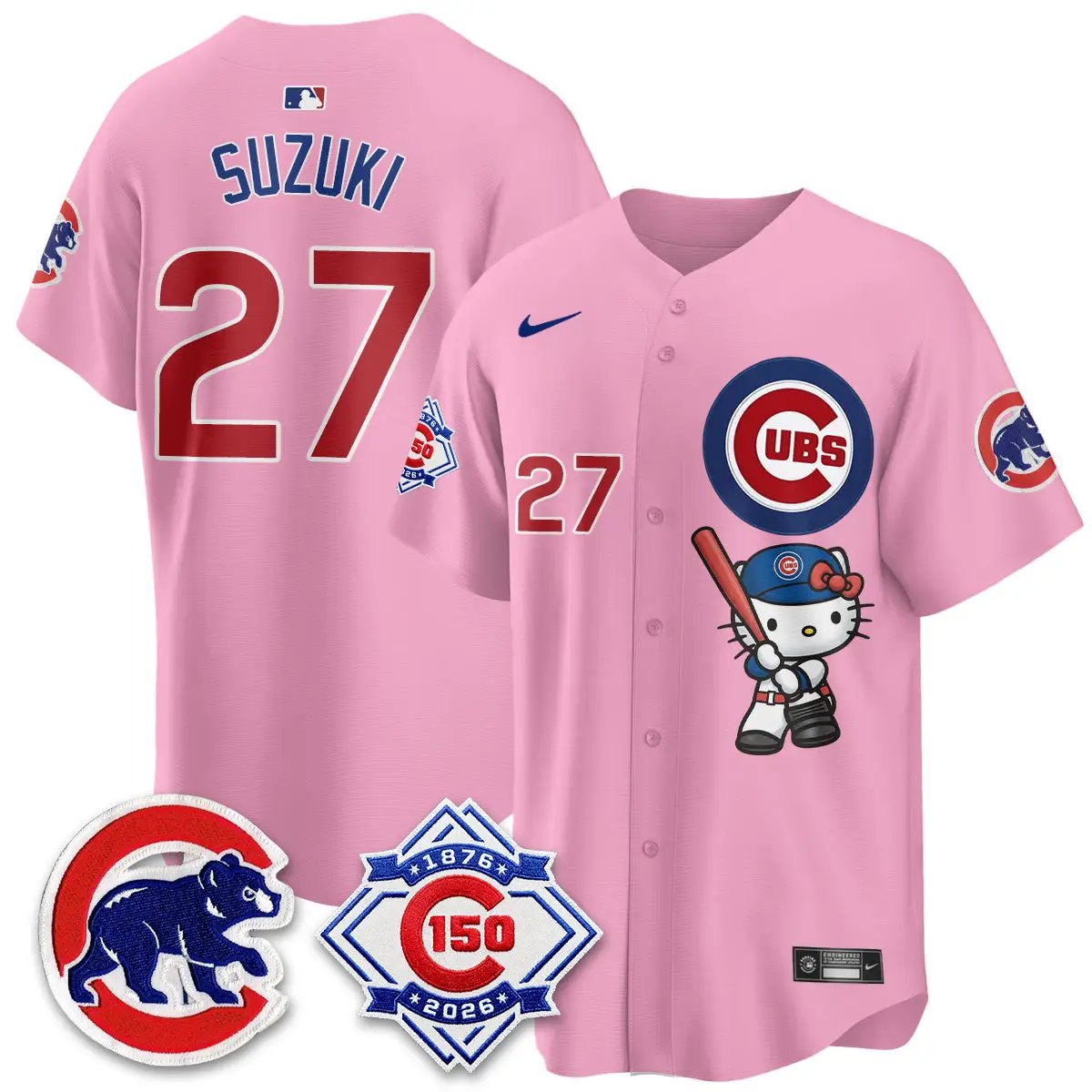Chicago Cubs x Meow KT Vapor Premier Limited Jersey - All Stitched by Chicago Cubs