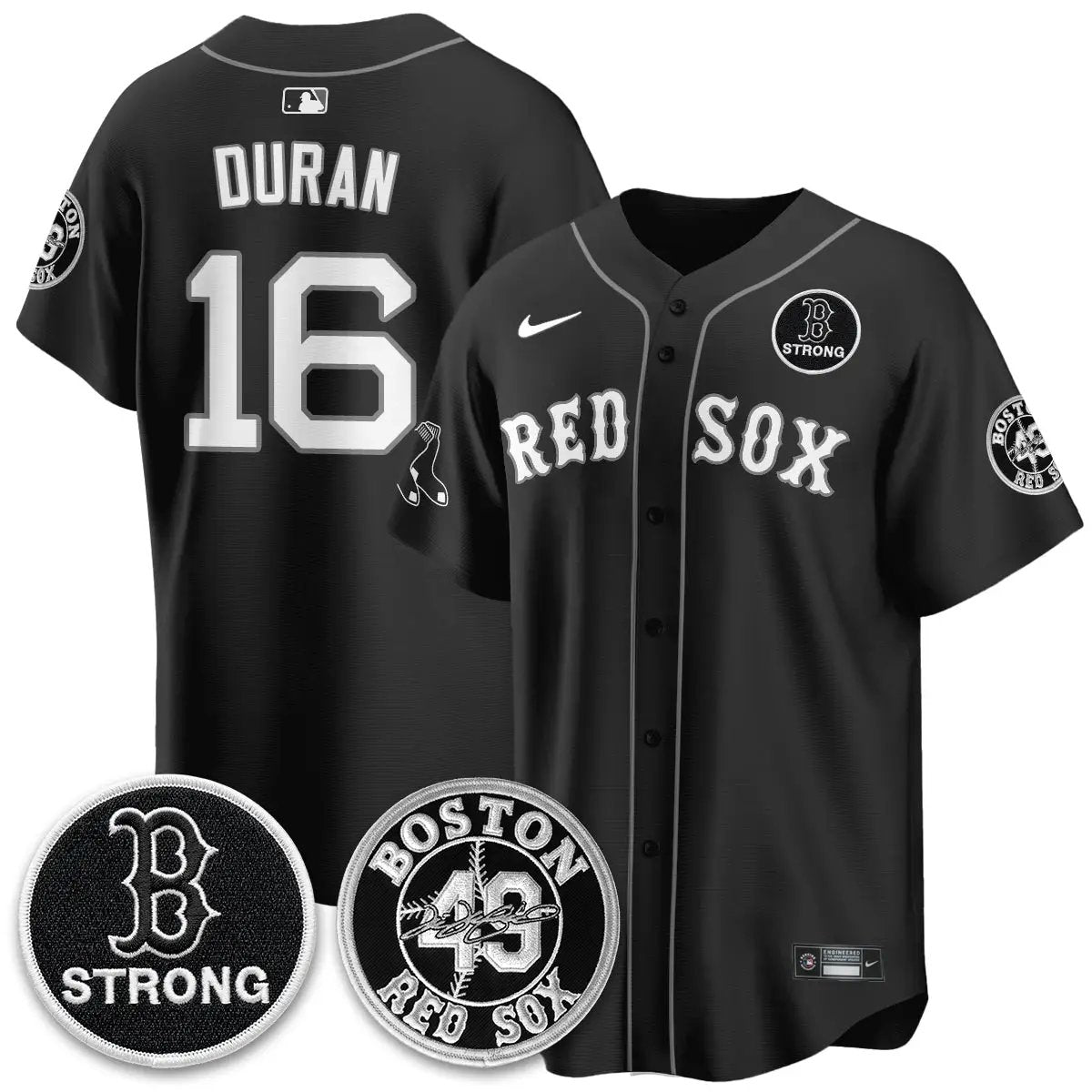 BOS Tim Wakefield Memorial Patch Vaper Premier Limited Jersey - All Stitched V2 by Boston Red Sox
