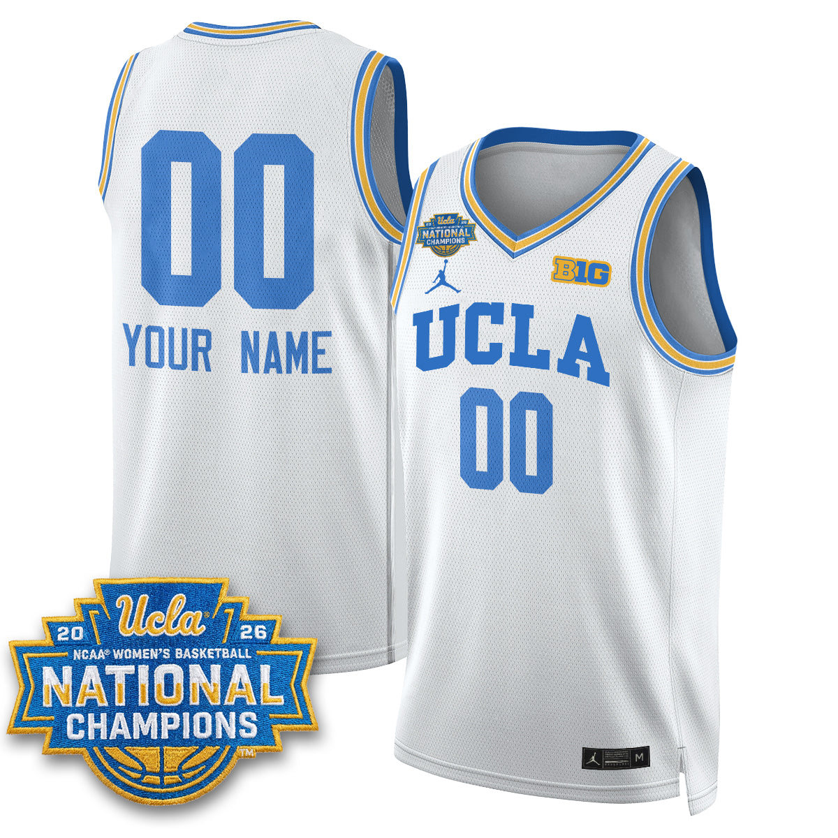 UCLA Women's Basketball National Champion 2026 Gear Limited Custom Jersey - All Stitched by UCLA