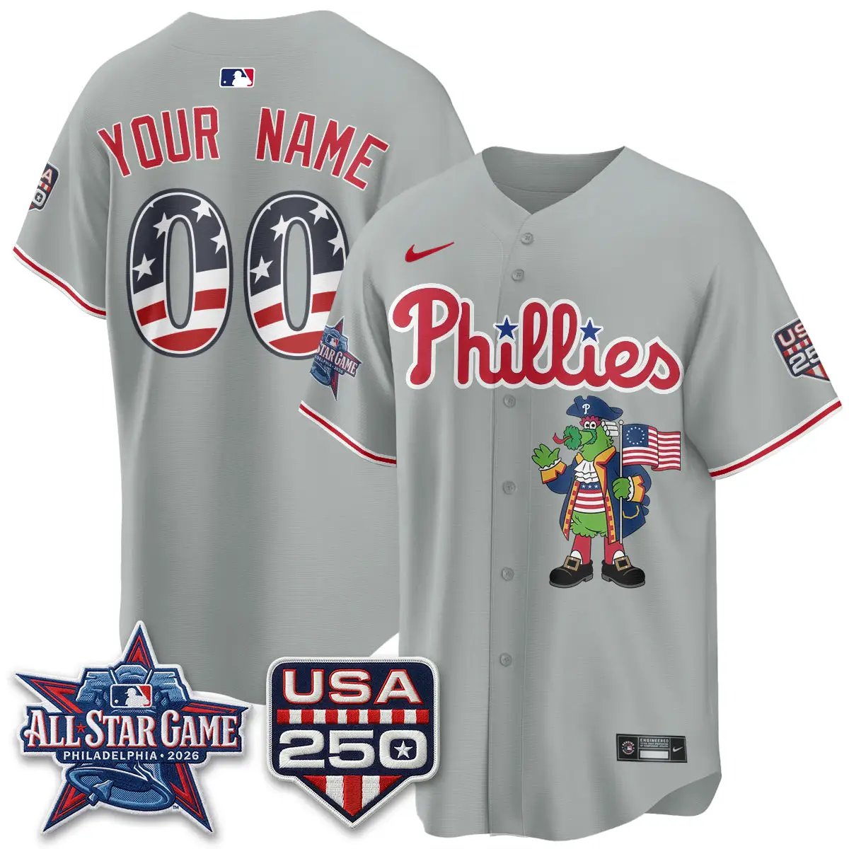PHI 2026 All Star Phanatic Edition Vapor Custom Jersey - Stitched by Philadelphia Phillies