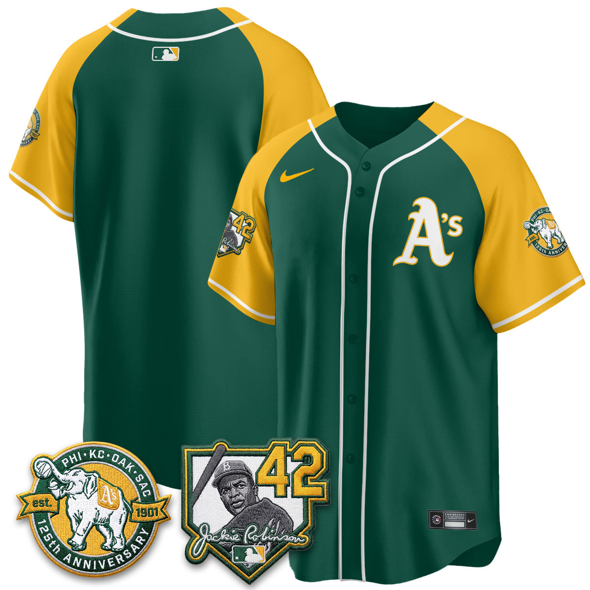 Oakland Athletics 2026 Jackie Robinson Day - Celebrating 125 Years Limited Vapor Jersey - All Stitched by Oakland Athletics