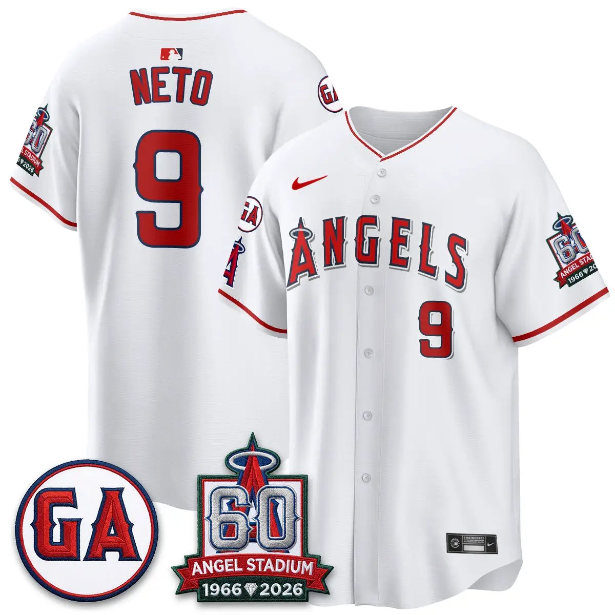 LAA 60th Anniversary Vapor Jersey - All Stitched V3 by Los Angeles Angels