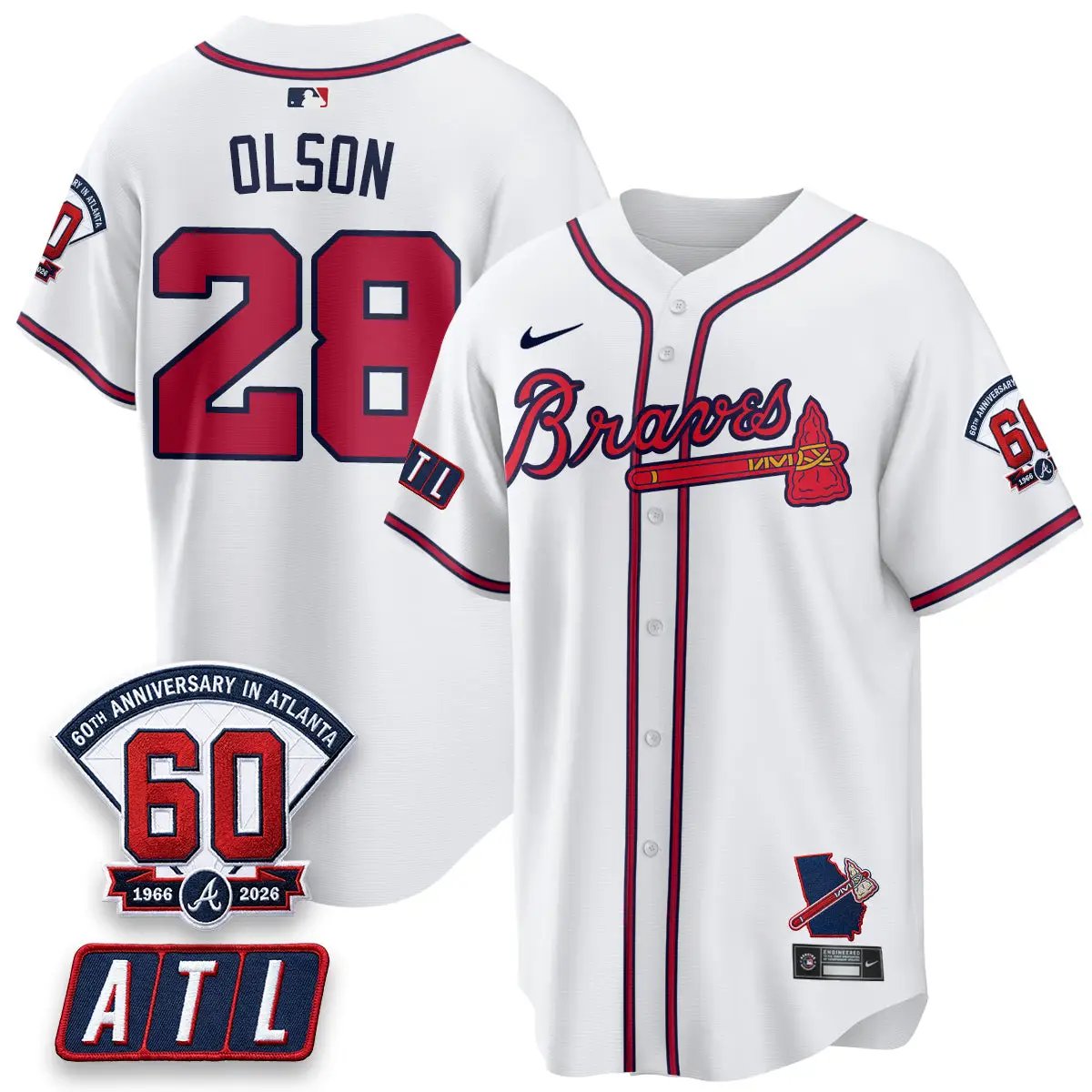 ATL 2026 60th Anniversary Vapor City Connect Limited Jersey - All Stitched by Atlanta Braves