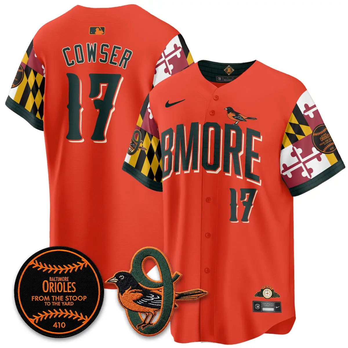 BAL x Maryland State Flag 2026 Vapor Jersey - All Stitched by Baltimore Orioles